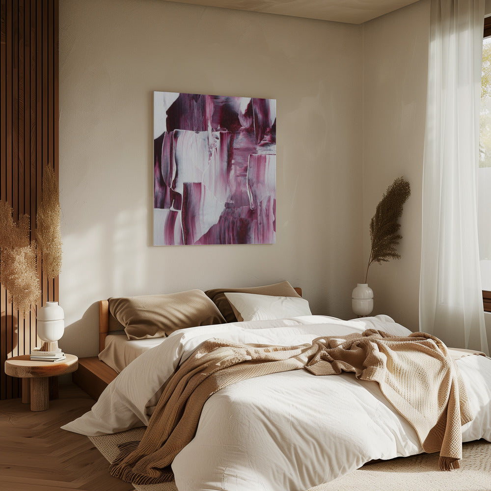 Crimson Brushstrokes | Canvas