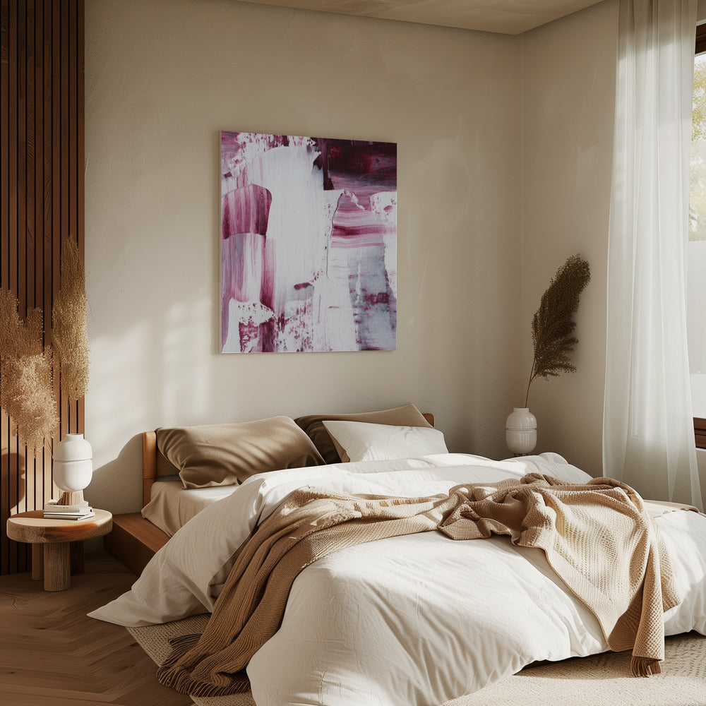 Crimson Strokes | Canvas