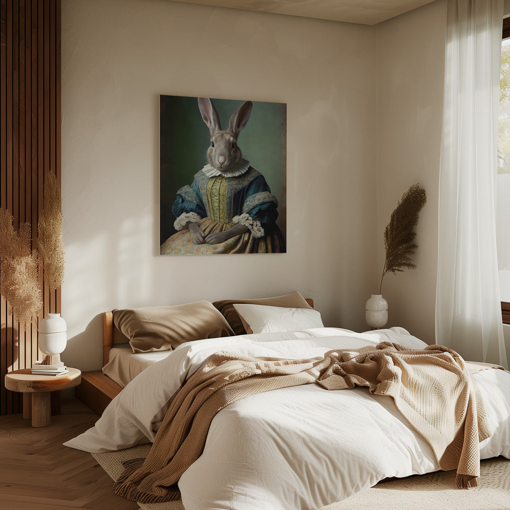 Regal Hare Portrait | Canvas