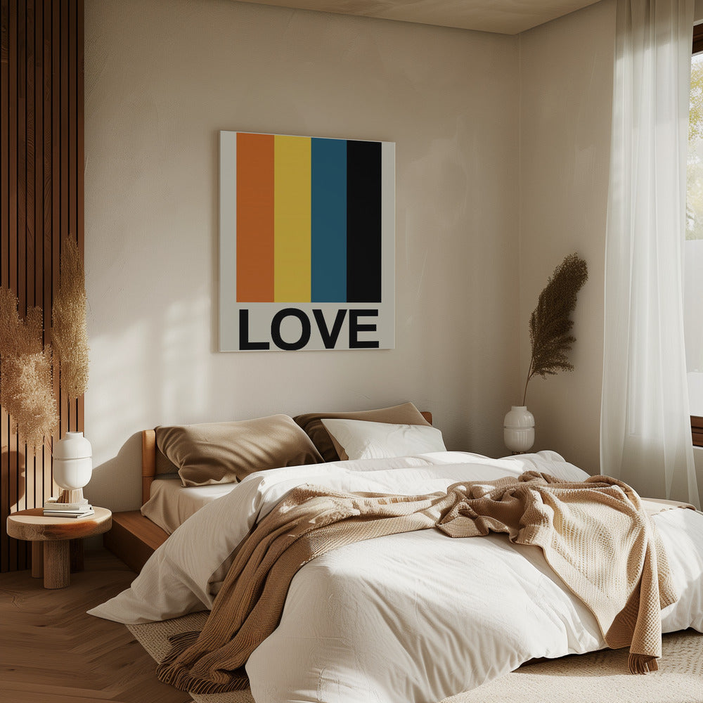 Retro Stripe LOVE Sundaze | Canvas