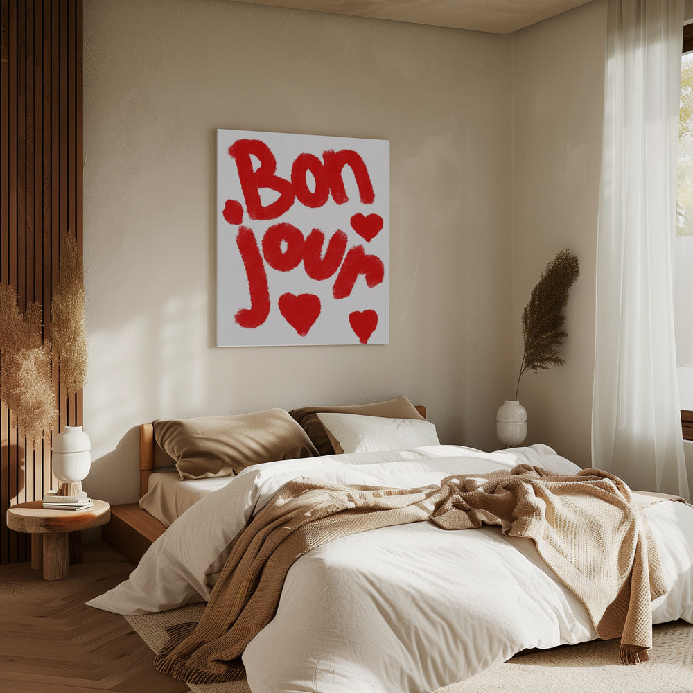 Bonjour Hearts | Canvas