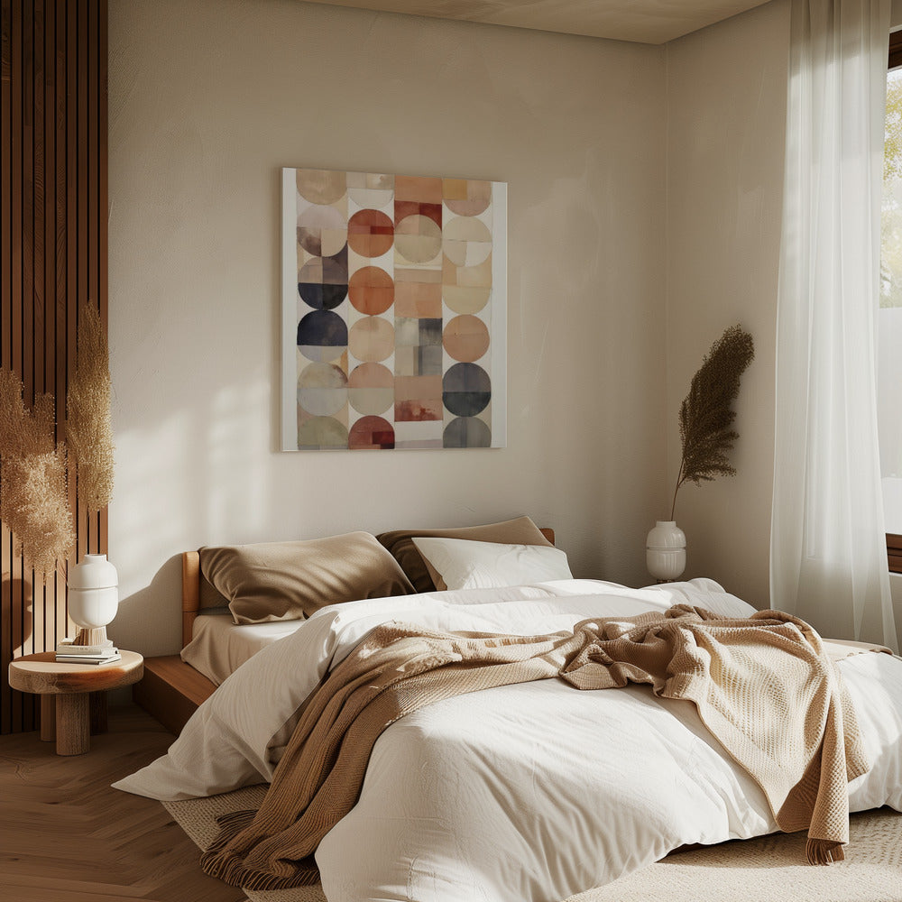 Earthy Geometric Flow | Canvas