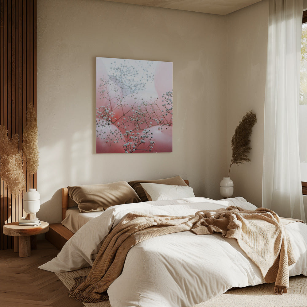 Delicate Blooms and Pink Balloons | Canvas