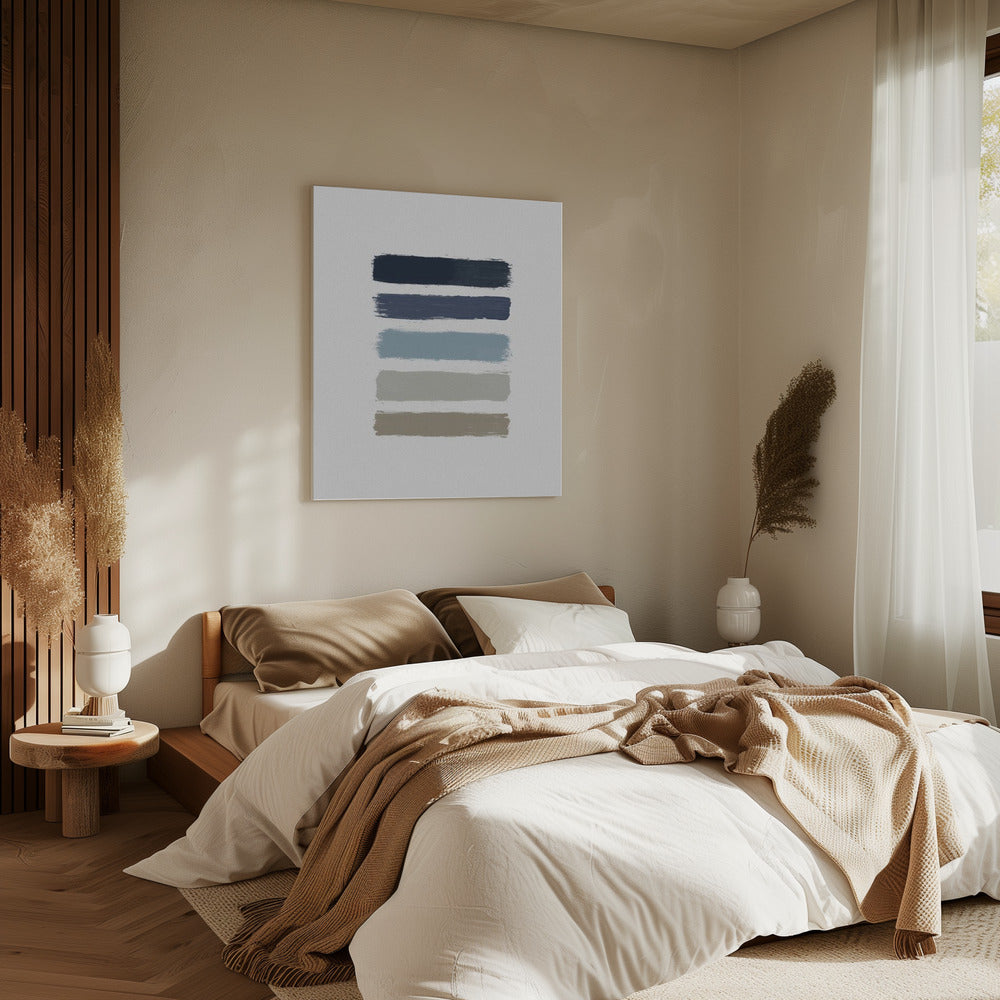 Blue & Taupe Stripes | Canvas