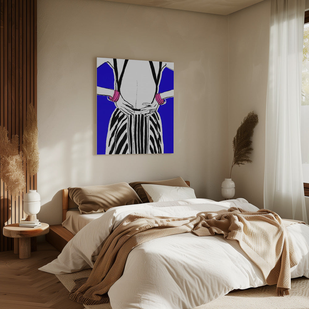 Bold Stripes, Blue Background | Canvas