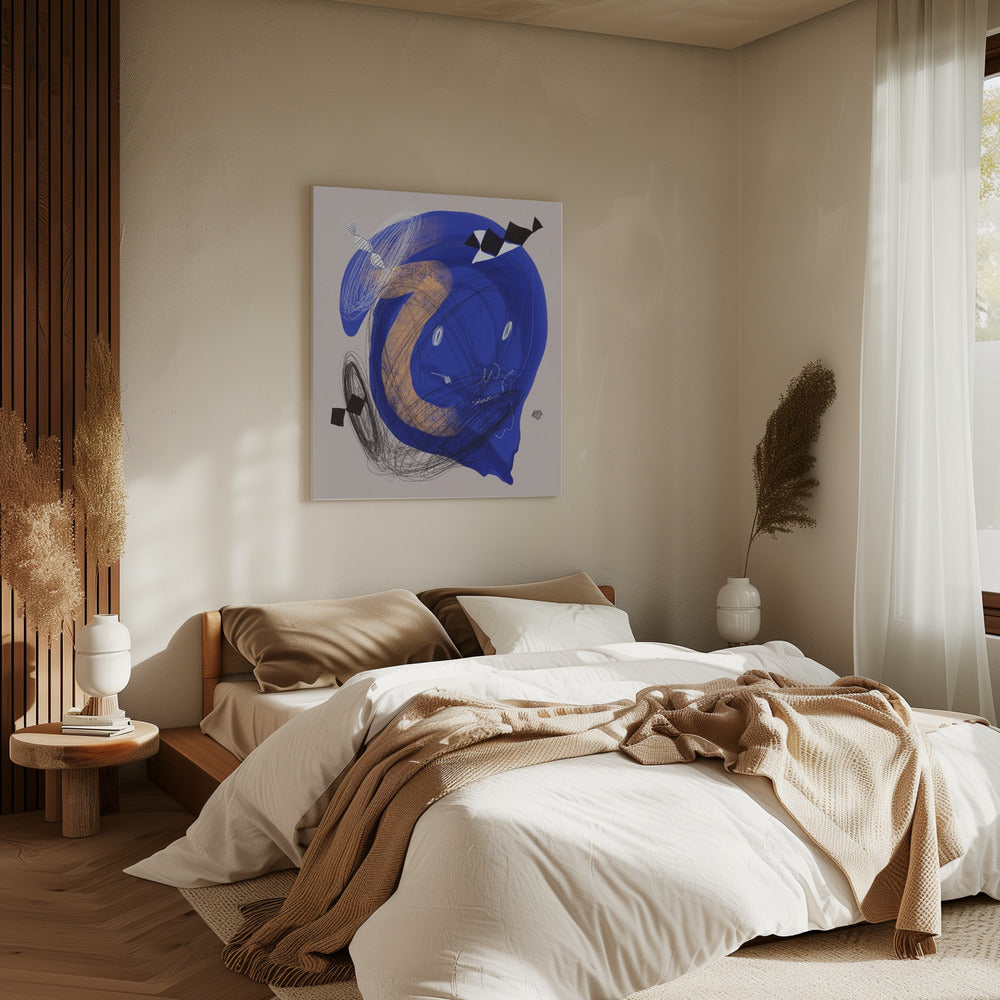 Chaotic Blue Whirl | Canvas