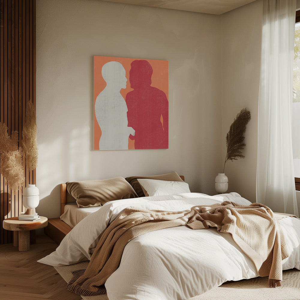 Silhouettes of Two Figures | Canvas