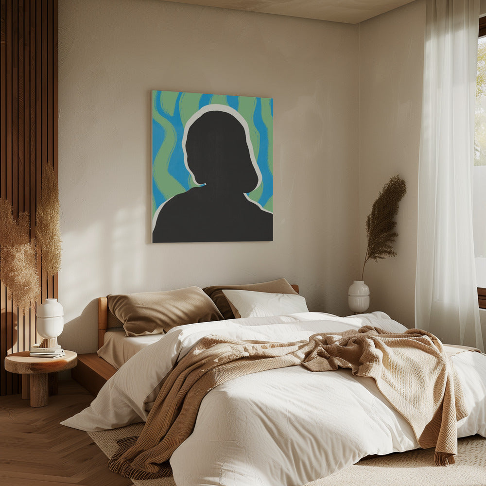 Anonymous Portrait In Cool Colors | Canvas