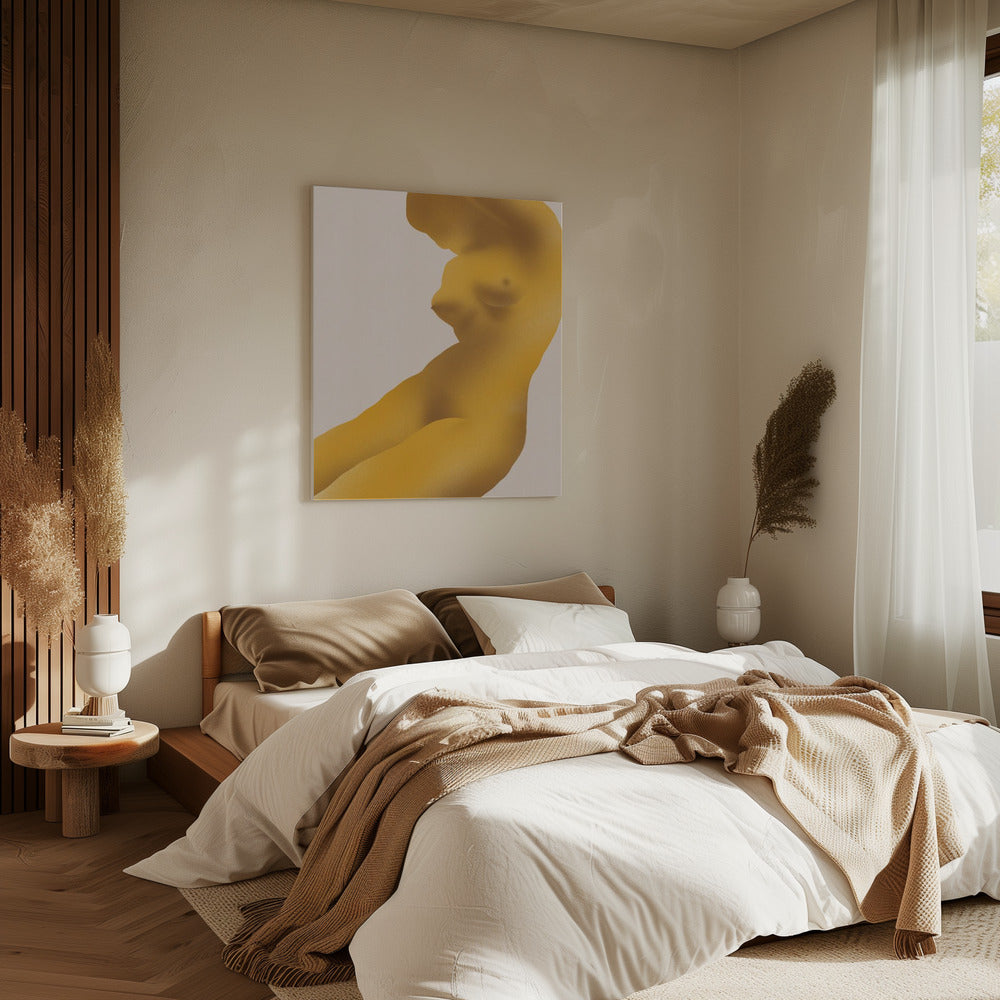 Golden Color Nude Abstract | Canvas