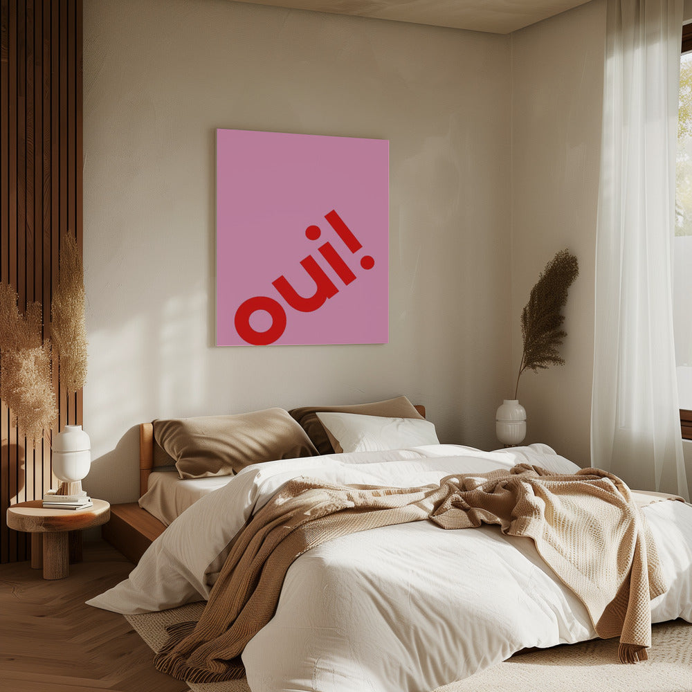 Oui in Bold Letters | Canvas