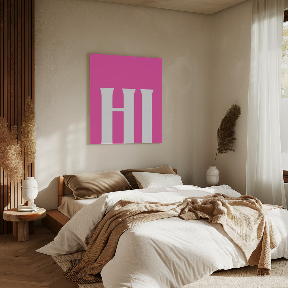 Bold Pink Greeting | Canvas