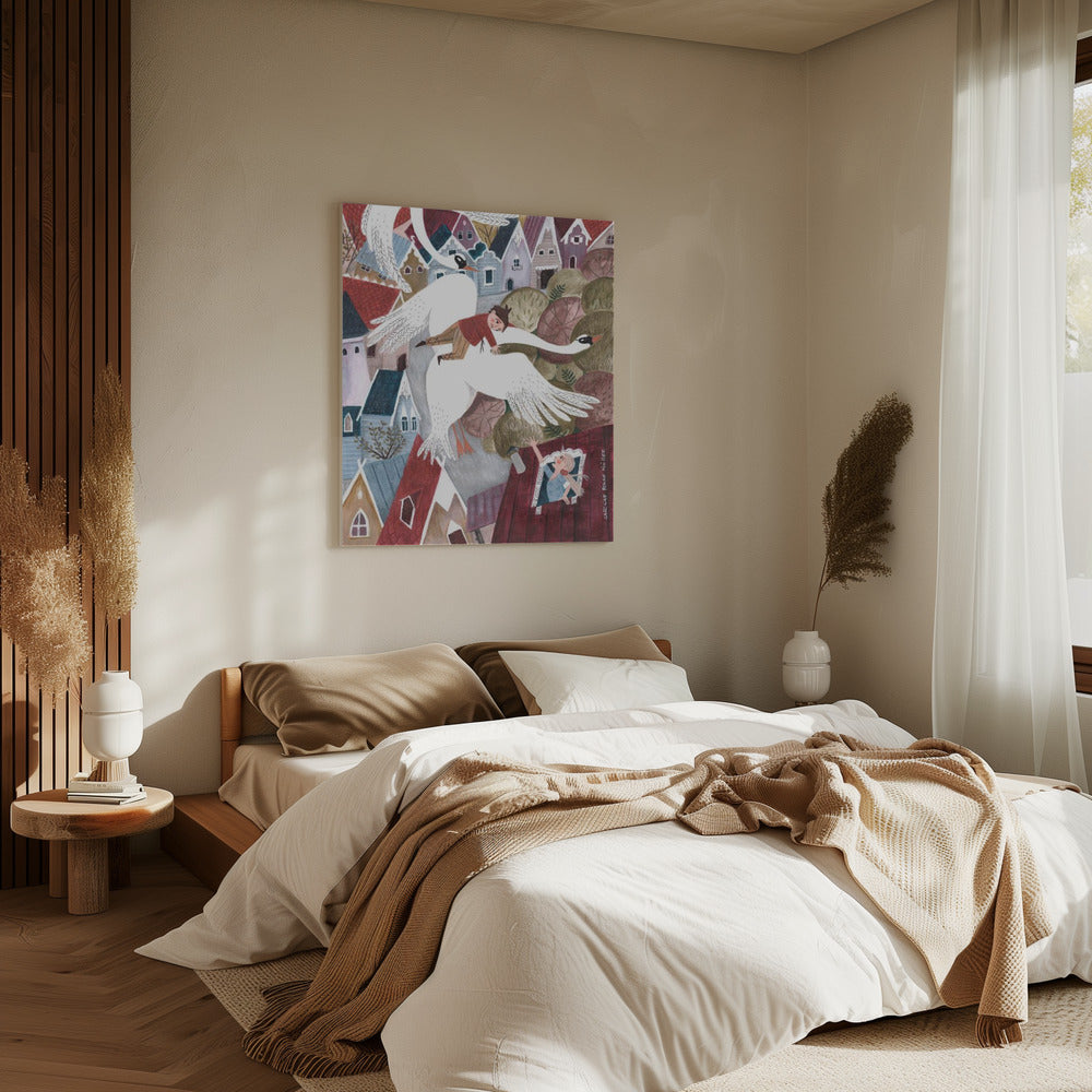 The magical wild geese | Canvas