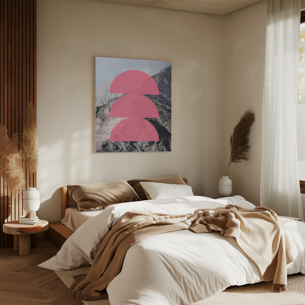 Pink Horizon Layers | Canvas