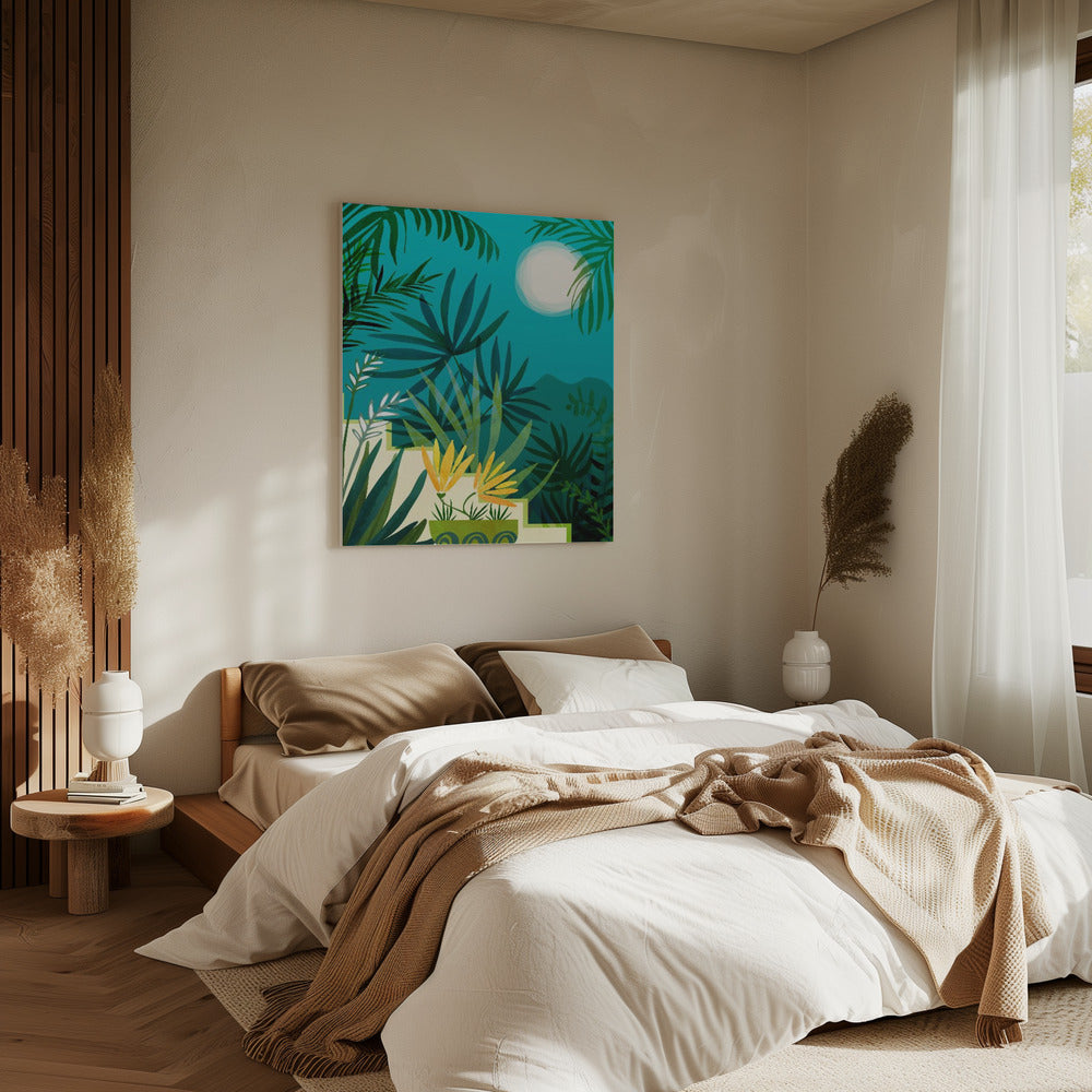 Rainforest With Moonlight | Canvas