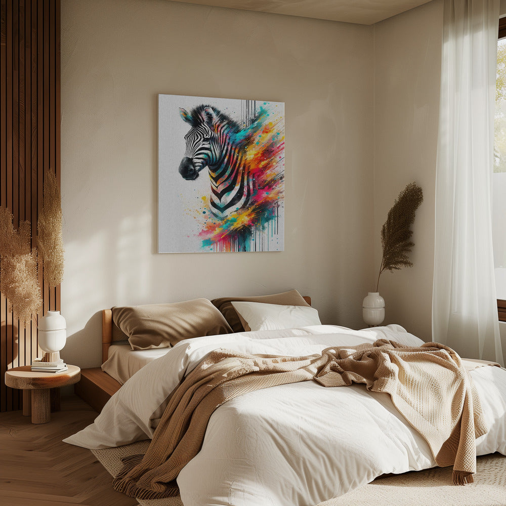 Colorful Zebra | Canvas