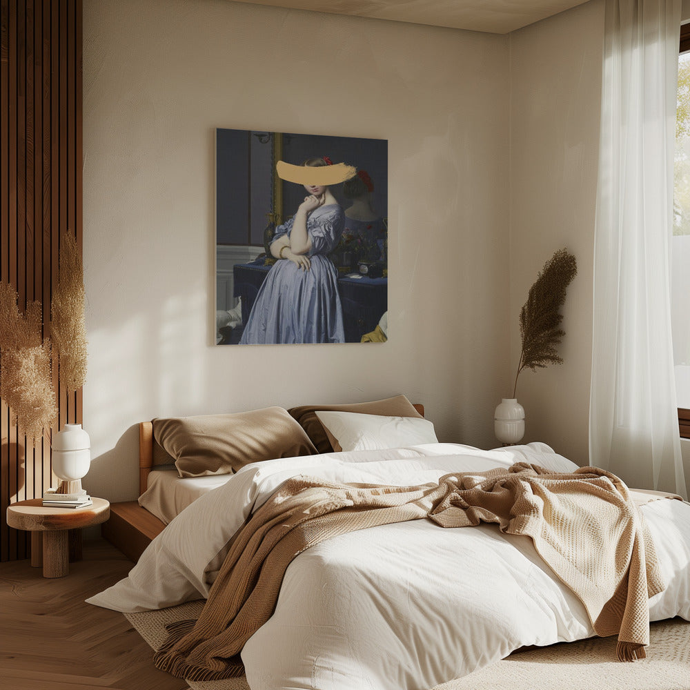 Classic Oil Painting and Yellow Splash | Canvas