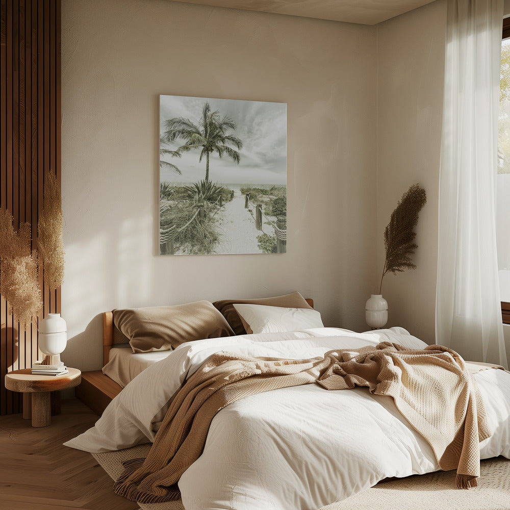 Vintage path to the beach | Canvas