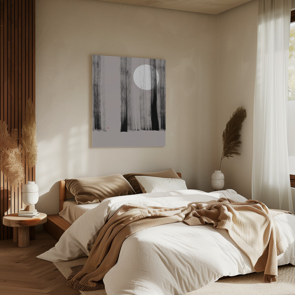 Hidden Moon N°1 | Behind the Trees | Canvas