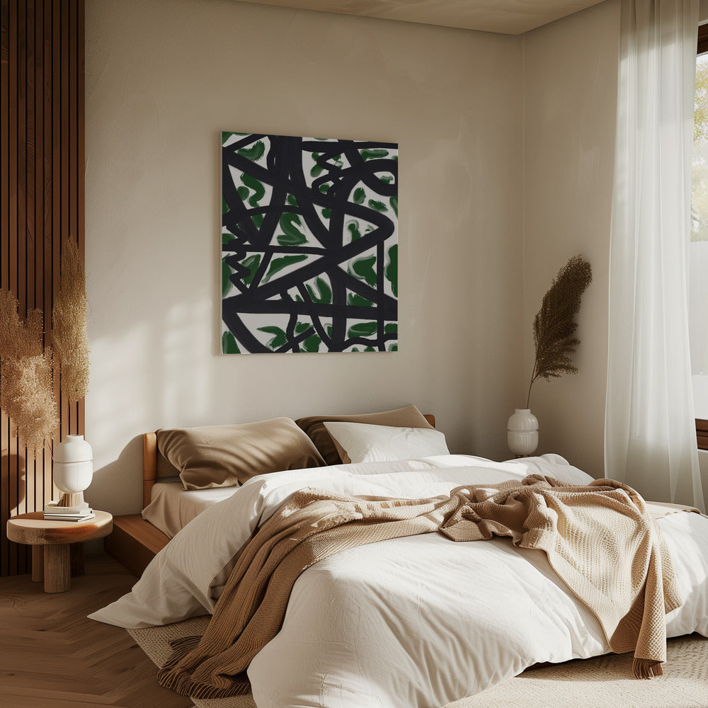 Black Lines Over A White Background | Canvas