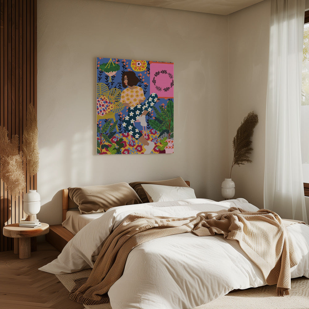 Floral Retreat Girl | Canvas