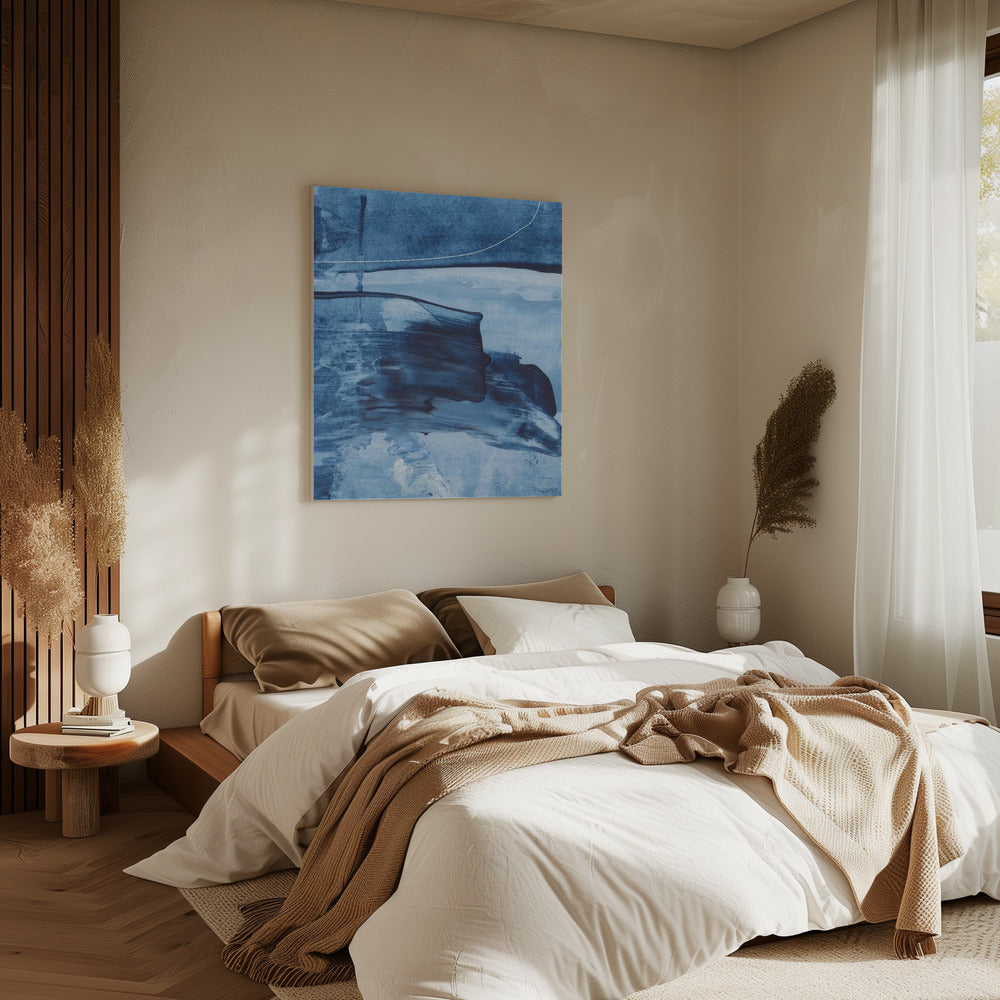 Dynamic Blue Hues And Fluid Brushstrokes | Canvas