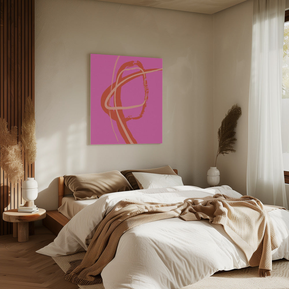 Vibrant Pink Swirl | Canvas