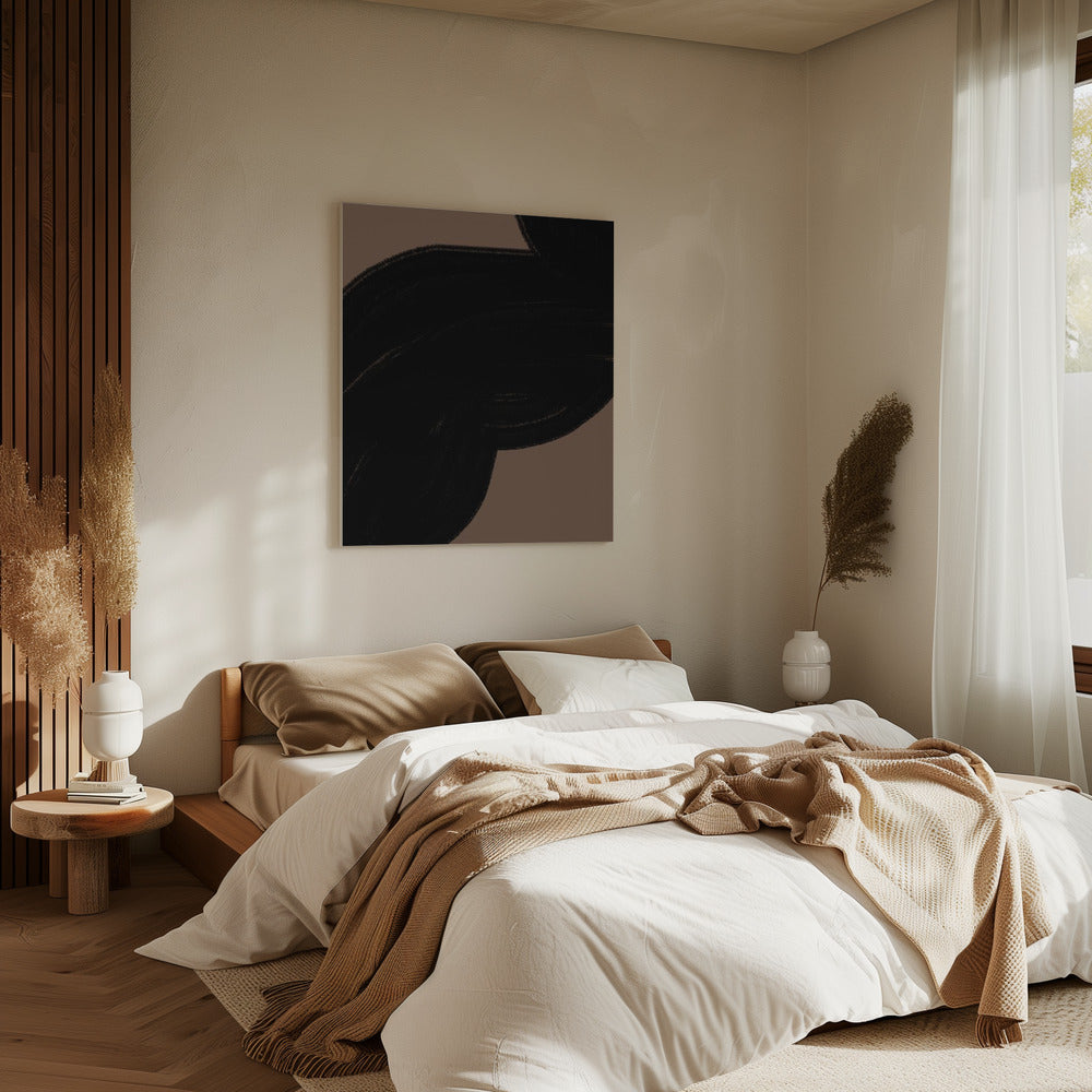 Dark Flow on Brown | Canvas