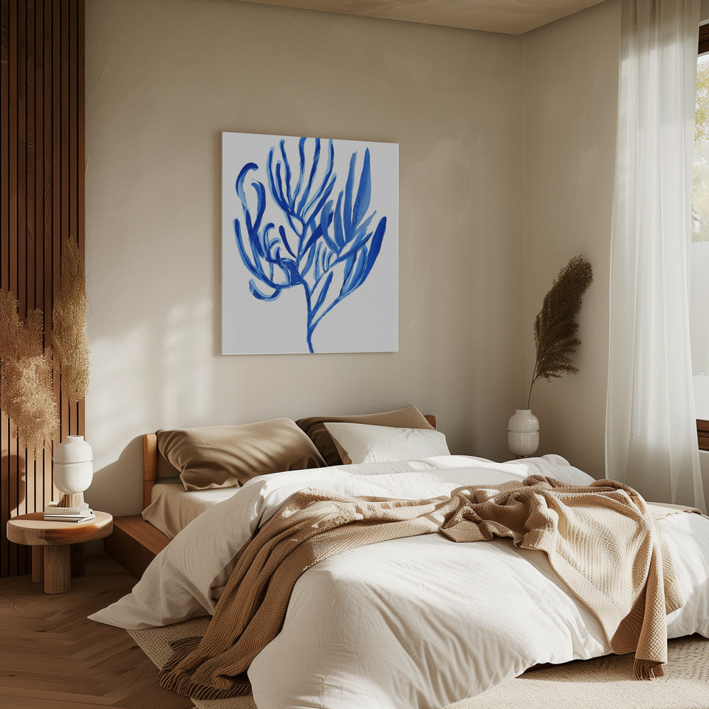 Blue Aquatic Plant Poster 4 | Canvas