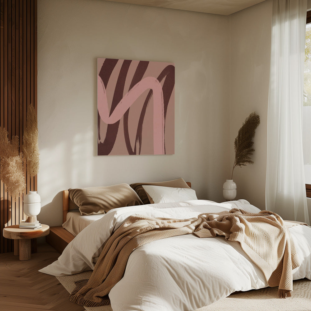 Curved Hues Dance | Canvas