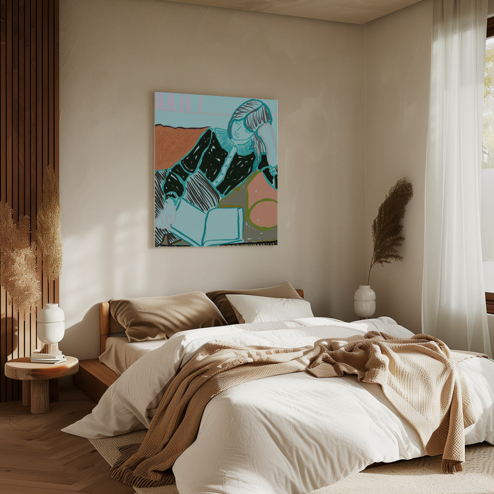 Lady reading | Canvas