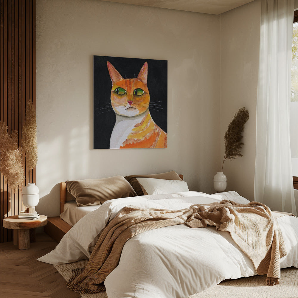 Side Eye Cat Closeup ginger cat | Canvas