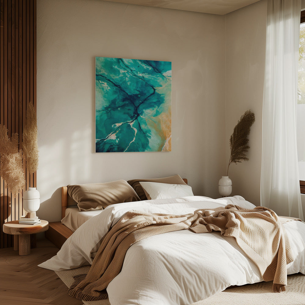 Aerial Landscapes And Flowing Water | Canvas