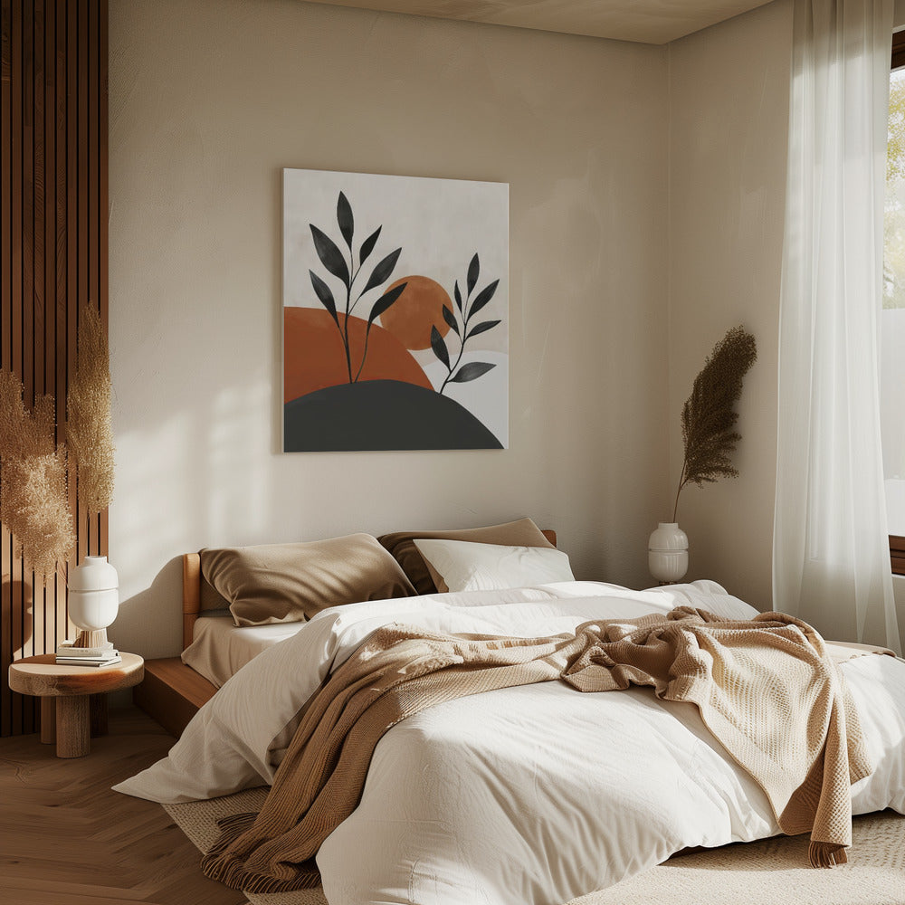 Painted Shapes and Plants 32 | Canvas