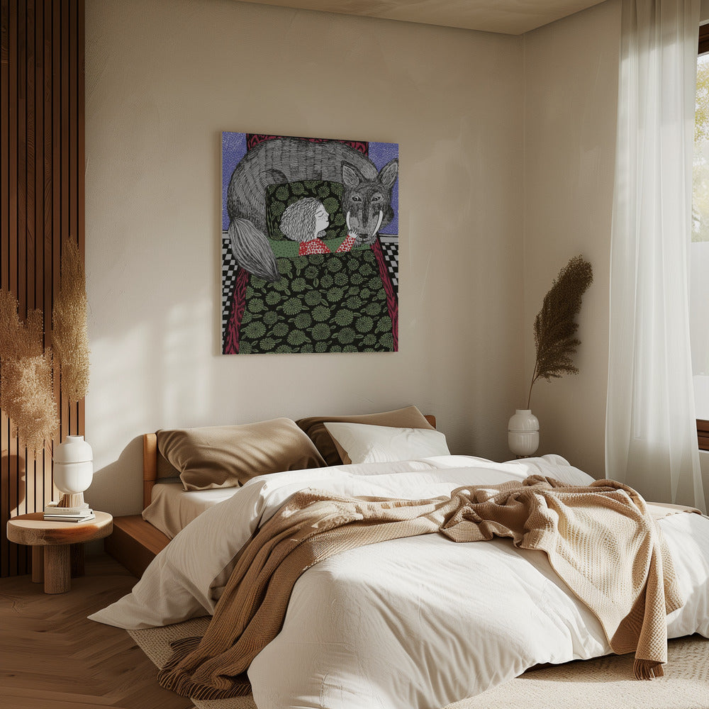 Girl and Wolf | Canvas