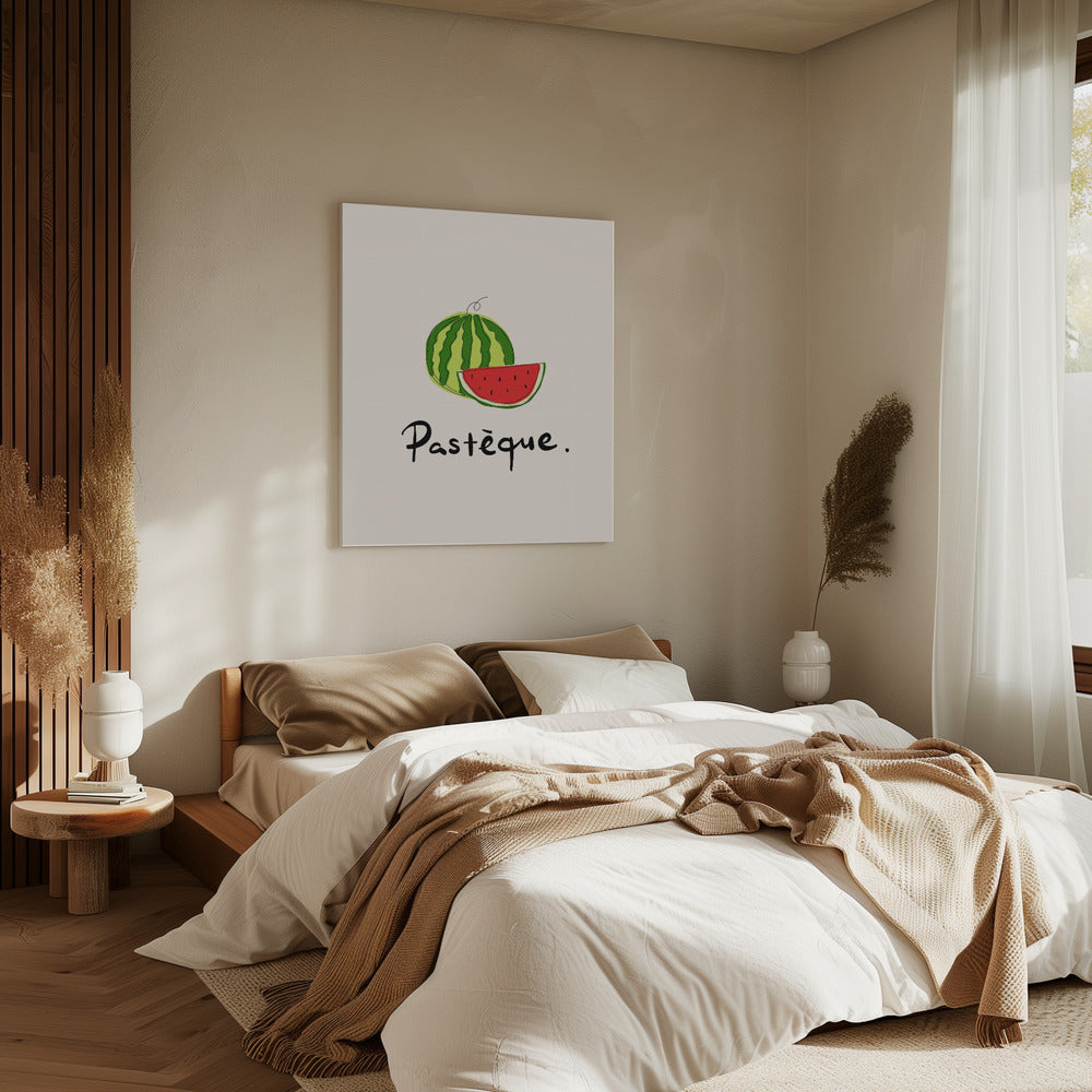 Modern French Fruits Collection "Watermelon / Pastèque" | Canvas