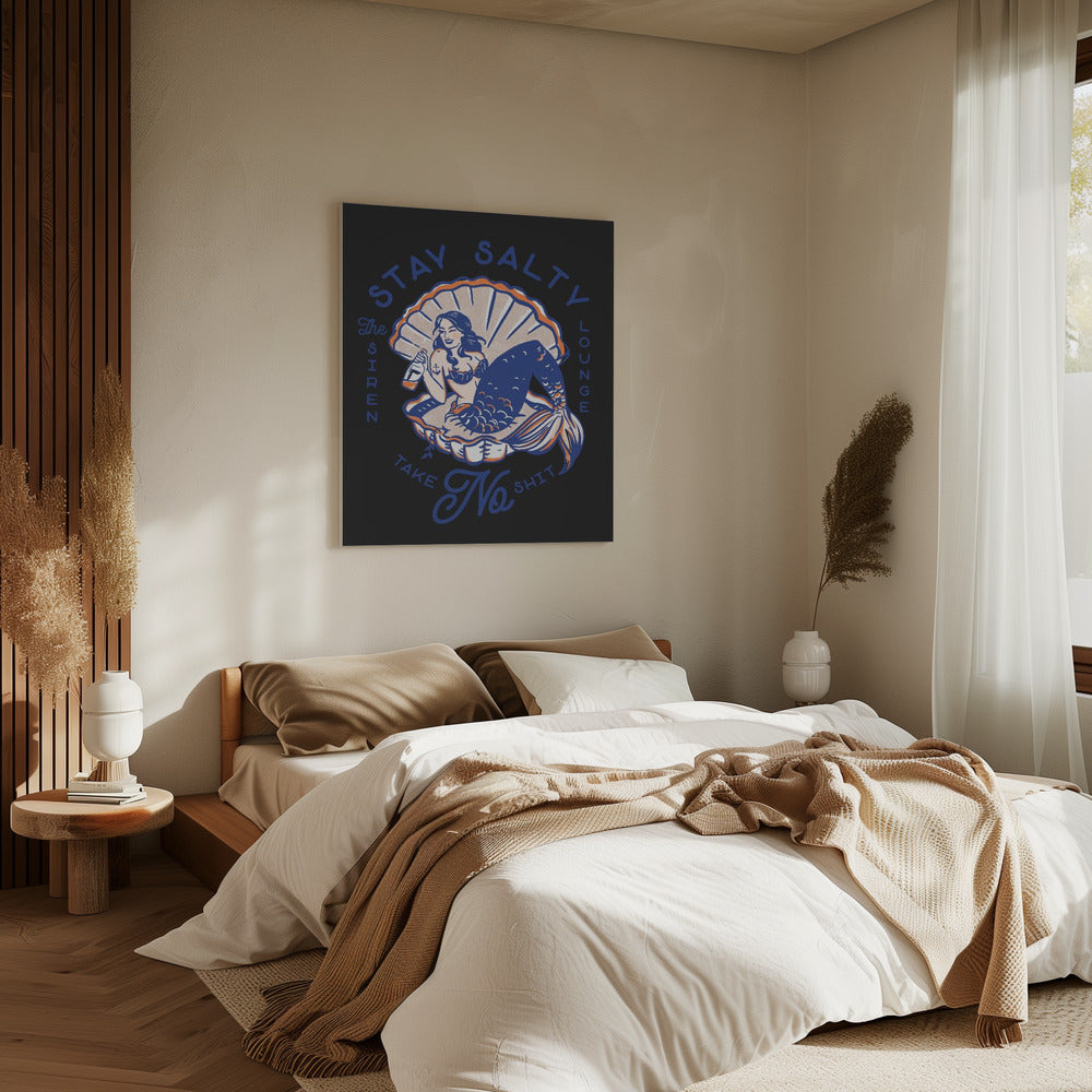 Stay Salty Siren Lounge Pin-Up Mermaid | Canvas