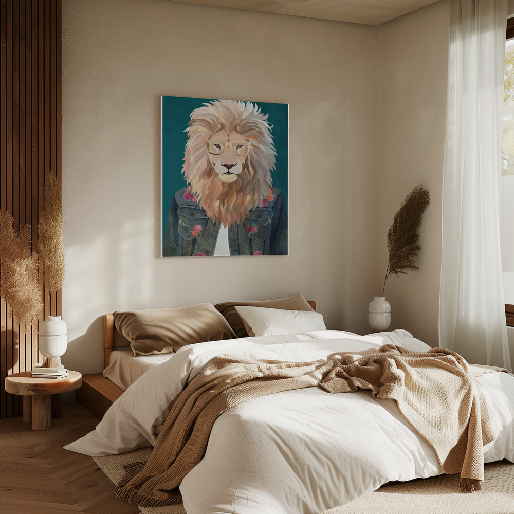 Golden fashion lion 2 | Canvas