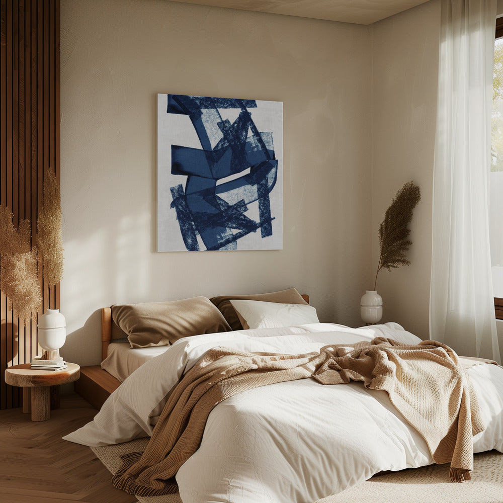 Abstract Blue Structure 2 | Canvas