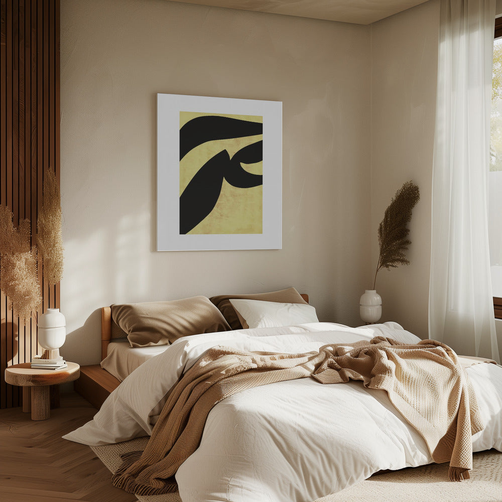 Abstract Black Shapes Print No 1 | Canvas