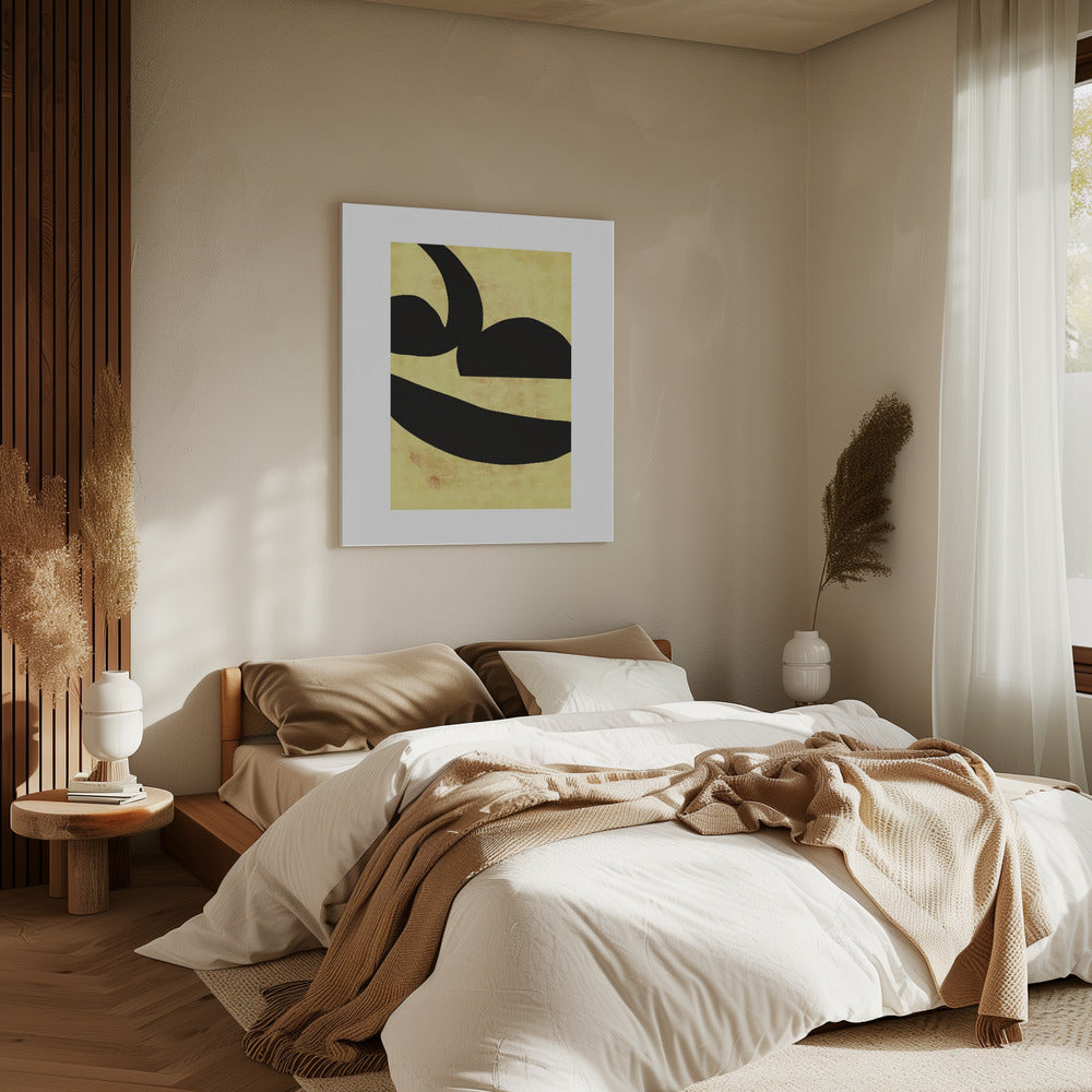 Abstract Black Shapes Print No 2 | Canvas