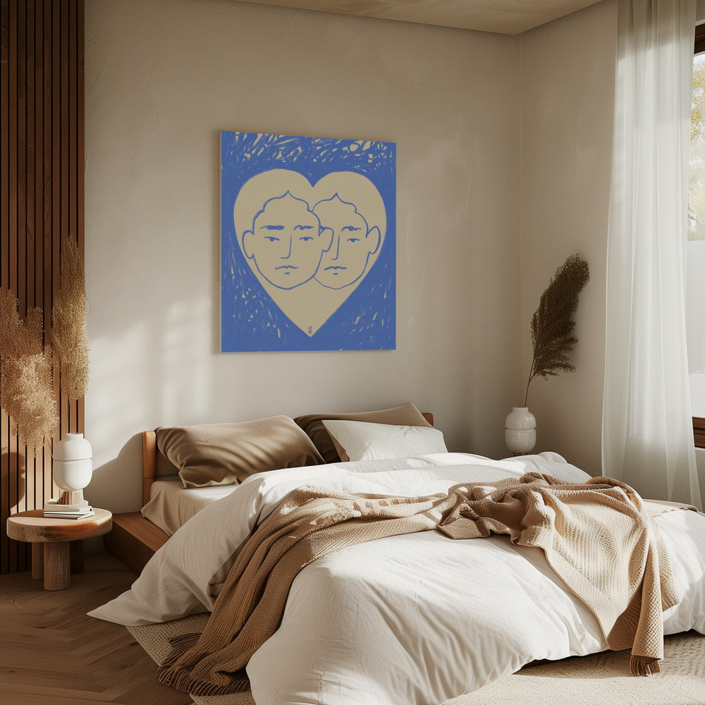 Two Abstract Faces | Canvas