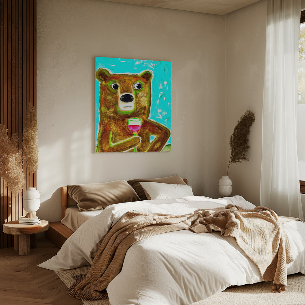 Mr. Bear at the Bar | Canvas