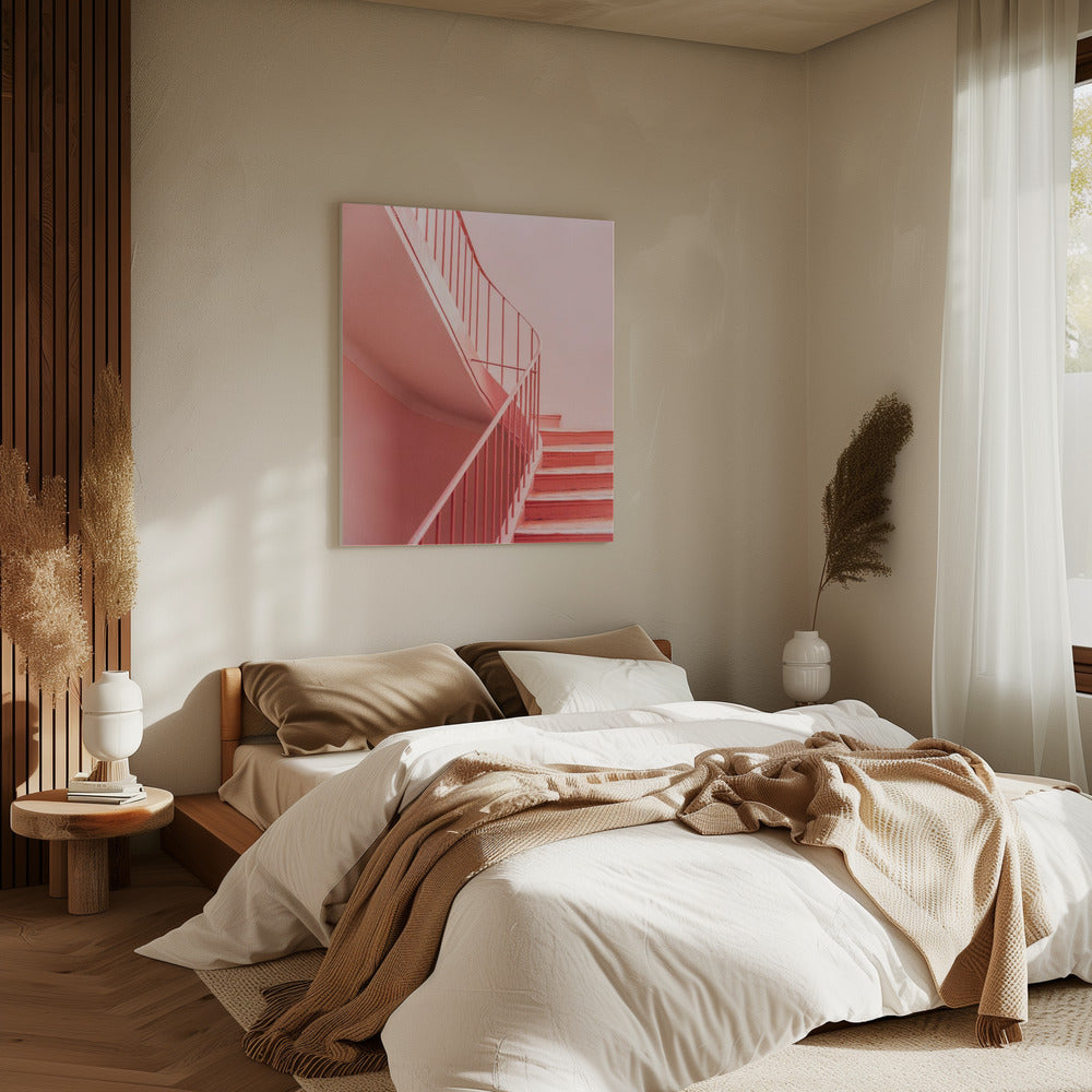 Pink Steps Cannes | Architectural Minimalism | Canvas