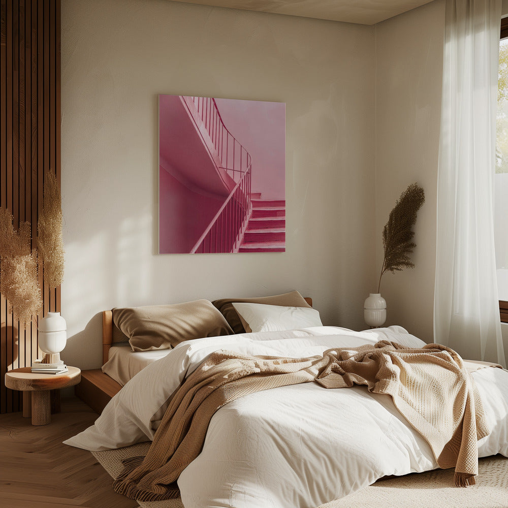 Plum Steps | Architectural Minimalism | Canvas