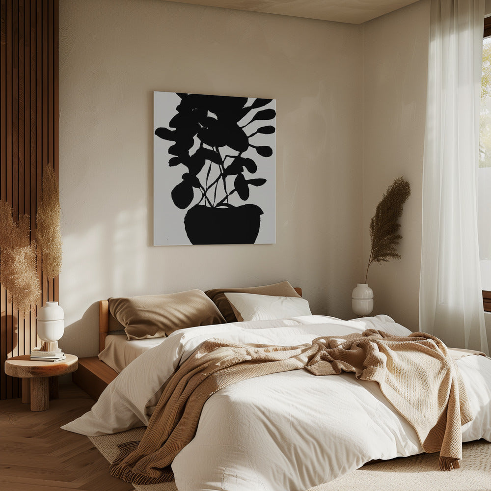 Potted Plant Silhouette No3 | Canvas