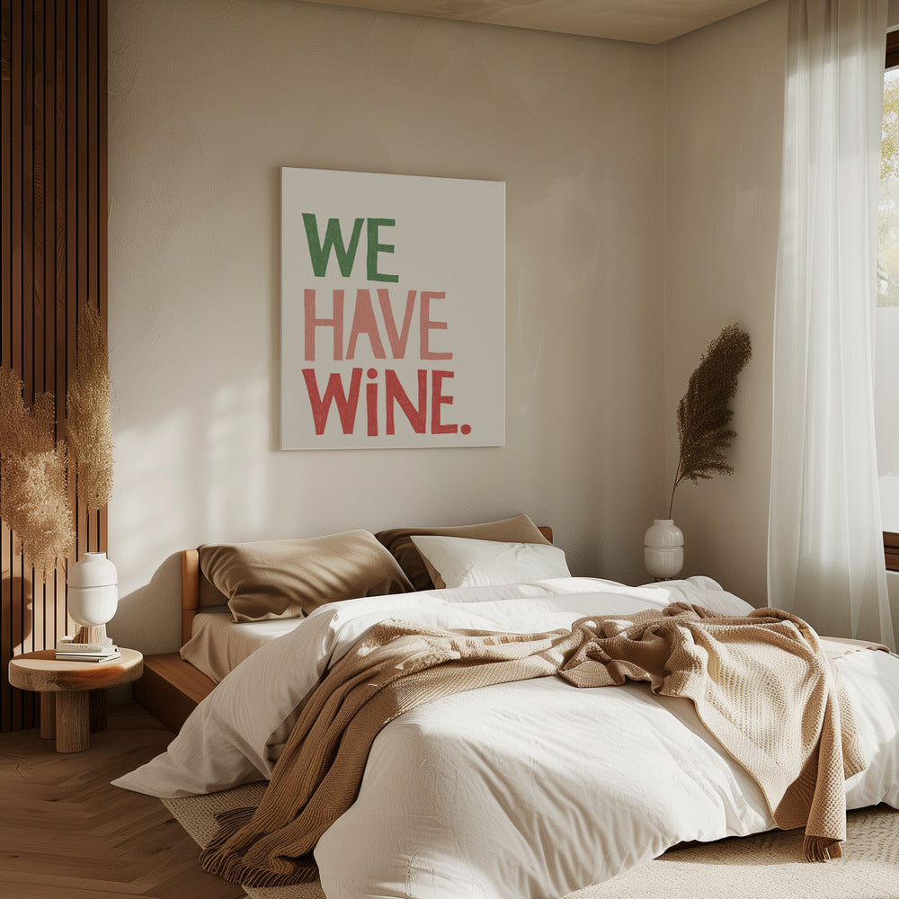 'We Have Wine' Typography Text | Canvas