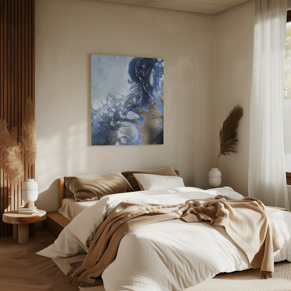 Zen Art 'Ocean Wave Waltz 2' - Watercolor waves | Canvas