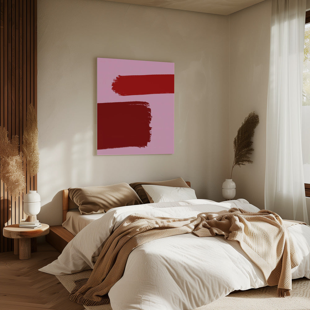 Crimson Strokes | Canvas