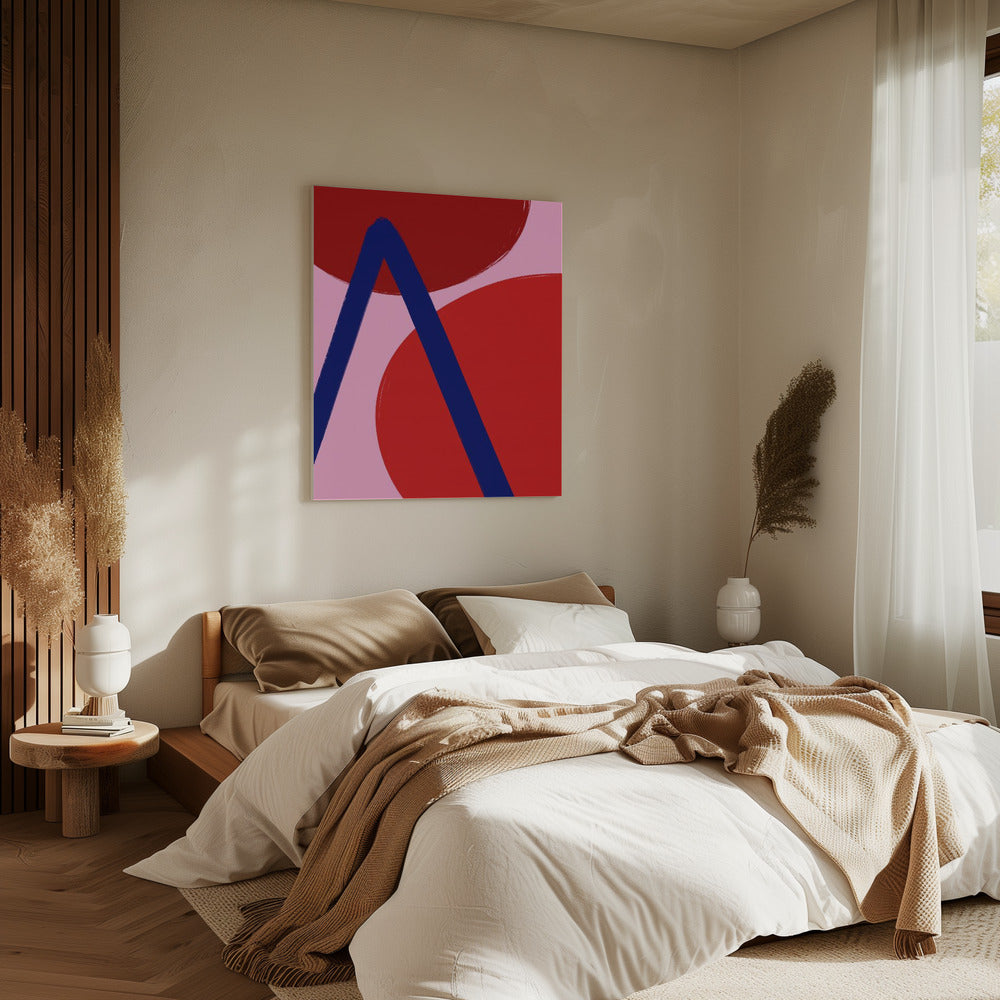 Crimson Geometry | Canvas