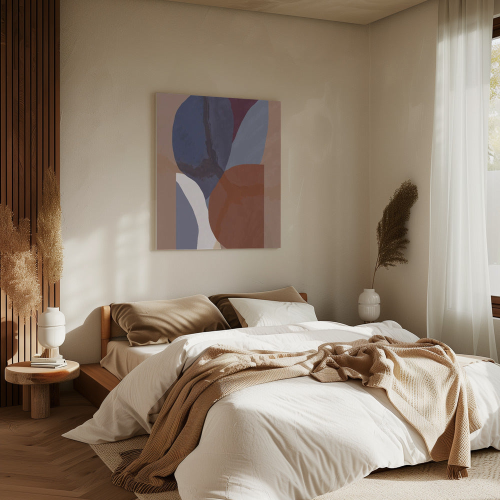 Geometric Shapes In Muted Colorful Tones | Canvas